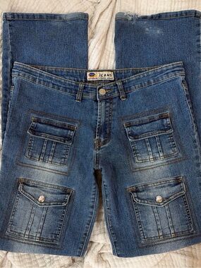 Y2K Cargo Pocket Utility Denim Jeans